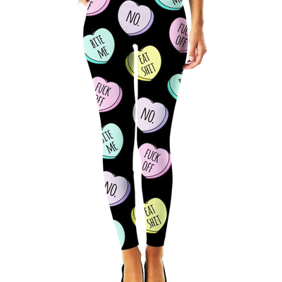 Mean Candy Hearts Leggings
