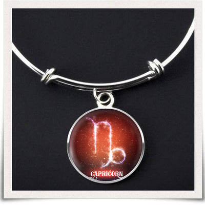 Capricorn Zodiac Bangle And Necklace
