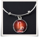 Capricorn Zodiac Bangle And Necklace