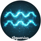 Aquarius Zodiac Bangle Necklace Blue Version