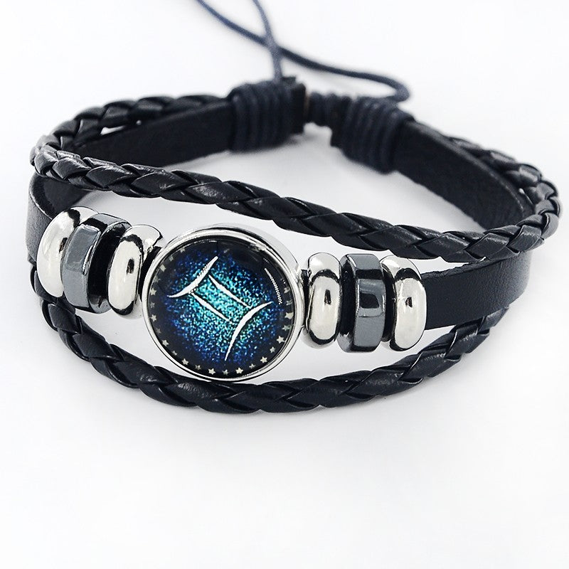 Black Leather Zodiac 12 Zodiac Sign