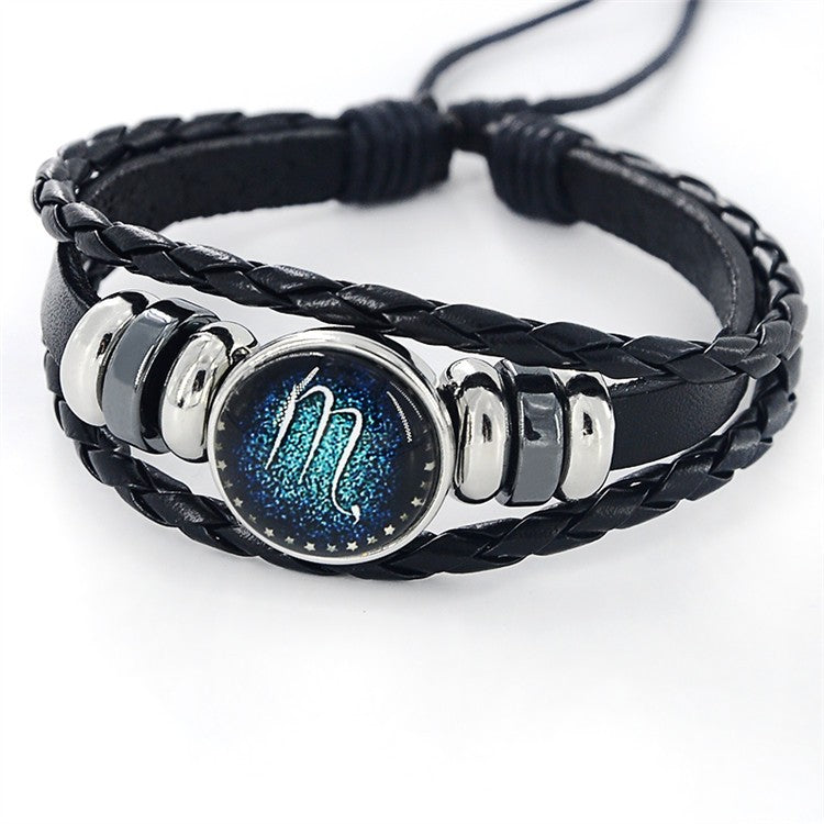 Black Leather Zodiac 12 Zodiac Sign