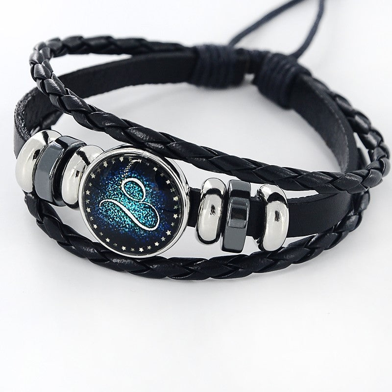 Black Leather Zodiac 12 Zodiac Sign
