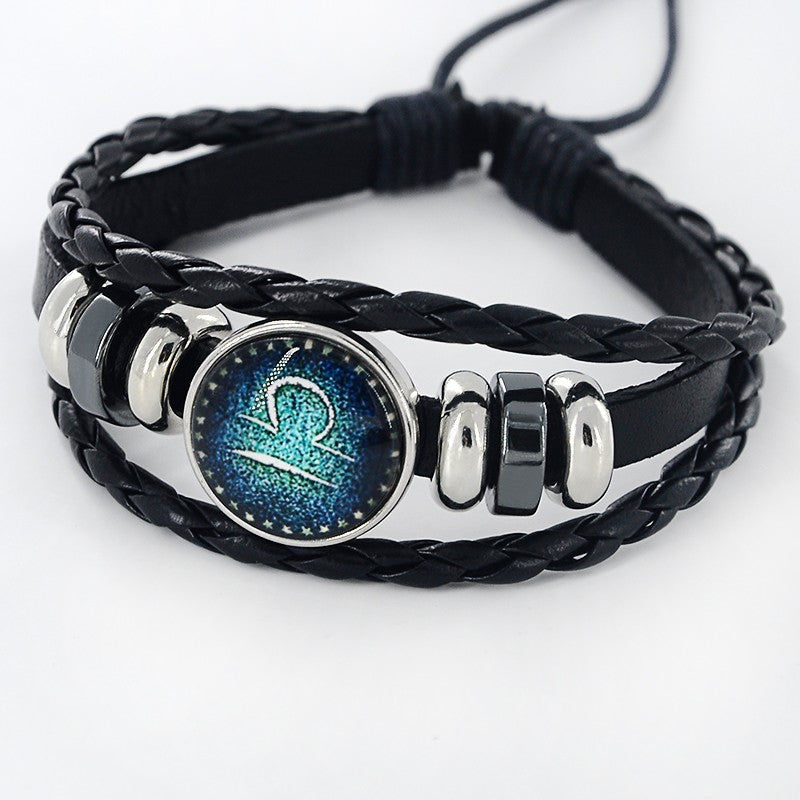 Black Leather Zodiac 12 Zodiac Sign
