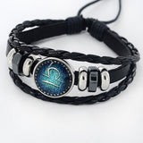 Black Leather Zodiac 12 Zodiac Sign