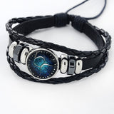 Black Leather Zodiac 12 Zodiac Sign