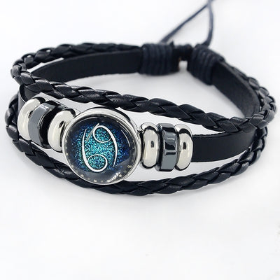 Black Leather Zodiac 12 Zodiac Sign