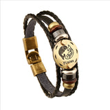 Bracelet Punk Leather Zodiac Bracele