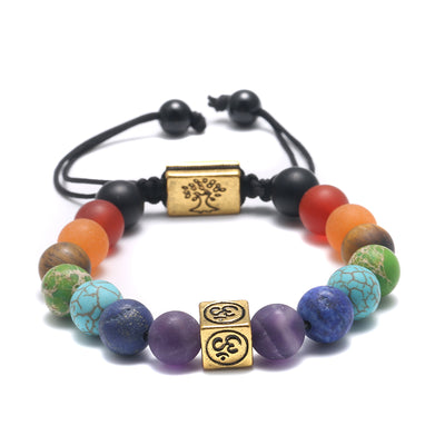 Chakra Beads Reiki Buddha Prayer Natural Stone Yoga Bracelet