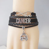 Zodiac Sign Leather Bracelets