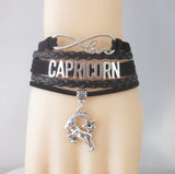 Zodiac Sign Leather Bracelets
